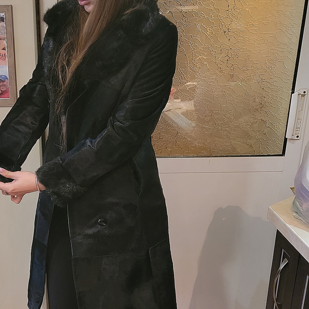 coat of natural pony fur genuine